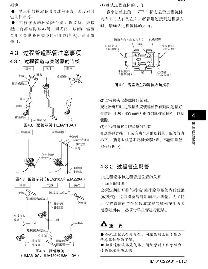 過(guò)程管配管的安裝